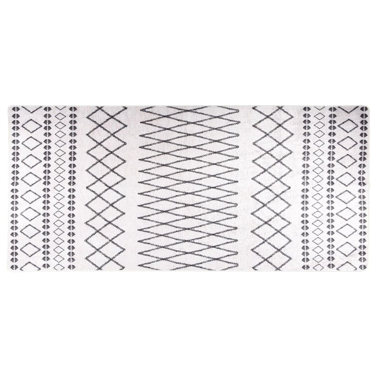 Tapis vidaxl Anti-slip 80x300 cm noir et blanc