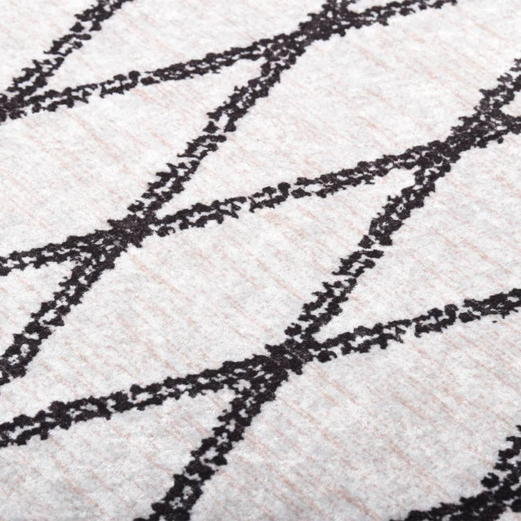 Tapis vidaxl Anti-slip 80x300 cm noir et blanc