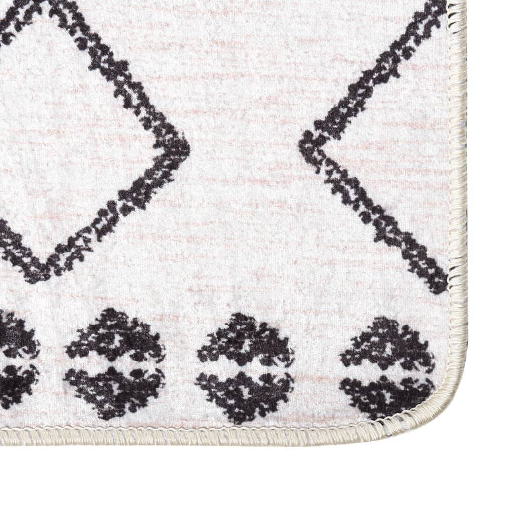 Tapis vidaxl Anti-slip 80x300 cm noir et blanc