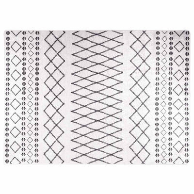 Tapis vidaxl Anti-slip lavable 120x180 cm noir et blanc