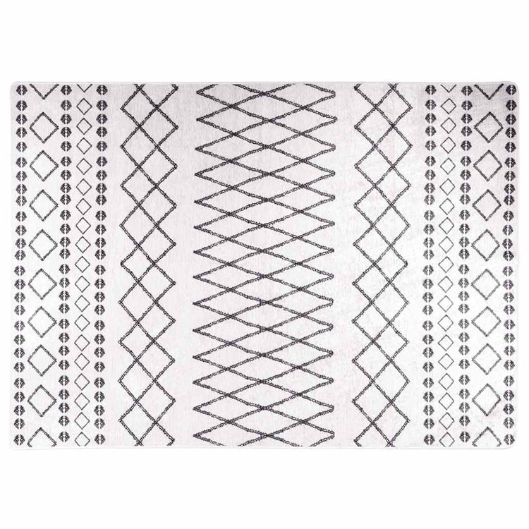 Tapis vidaxl Anti-slip lavable 120x180 cm noir et blanc