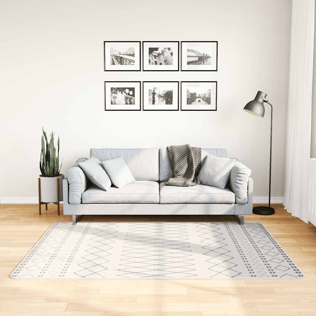 Tapis vidaxl Anti-slip lavable 120x180 cm noir et blanc