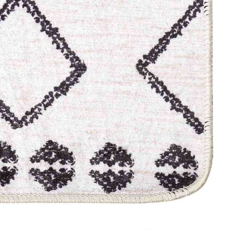 Tapis vidaxl Anti-slip lavable 190x300 cm noir et blanc