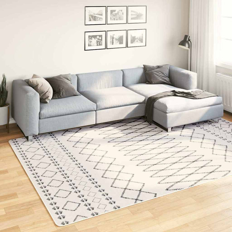 Tapis vidaxl Anti-slip lavable 190x300 cm noir et blanc
