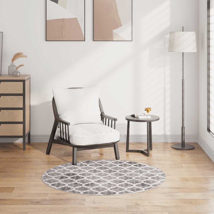 Vidaxl tapis lavable antidérapant Ø120 cm multicolore