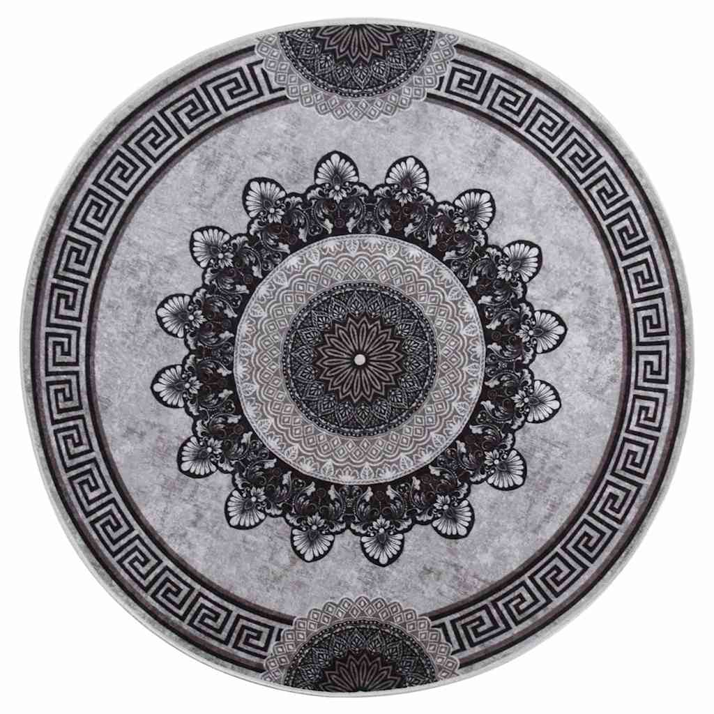 Vidaxl tapis lavable antidérapant Ø120 cm multicolore