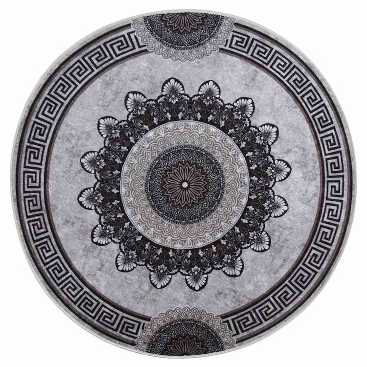Vidaxl tapis lavable antidérapant Ø120 cm multicolore