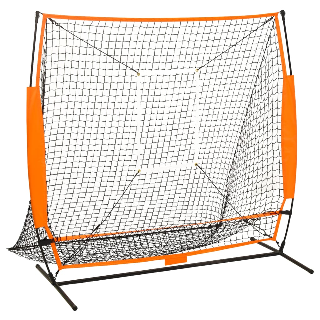 Réseau de formation de baseball Vidaxl 174x76x158,5 cm noir