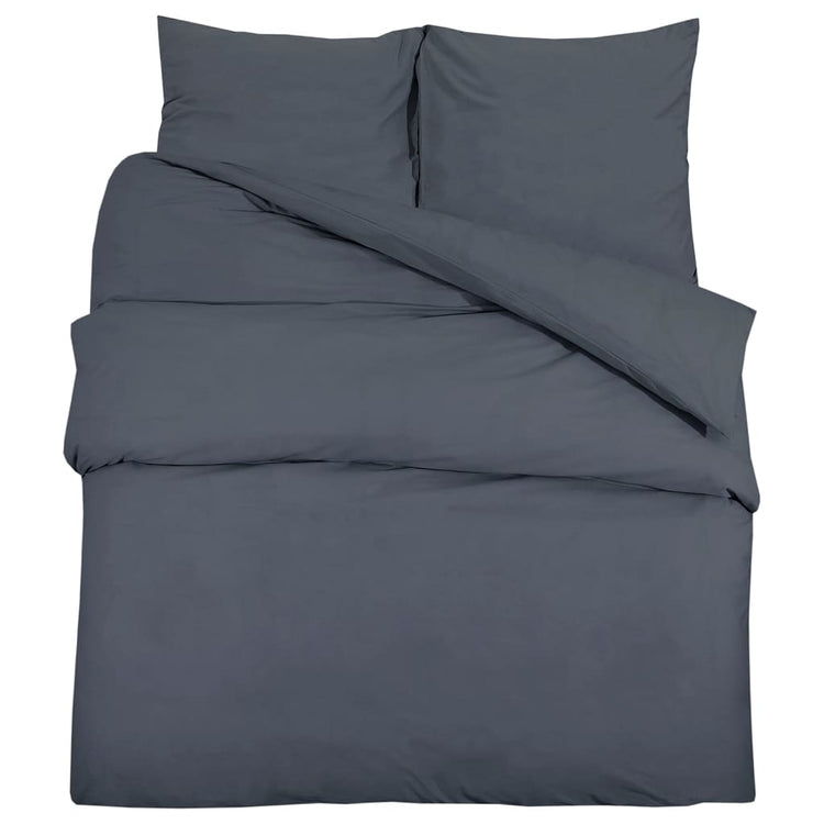 Vidaxl Duvet Racelay Set Lightweight 135x200 cm Microfiber Anthracite