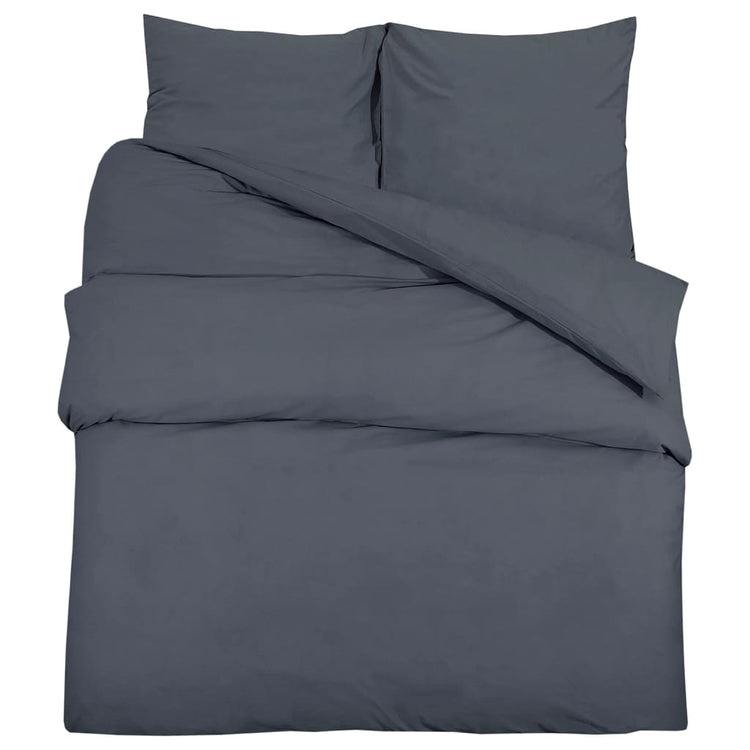 Vidaxl Duvet Racelay Set Lightweight 225x220 cm Microfibre anthracite
