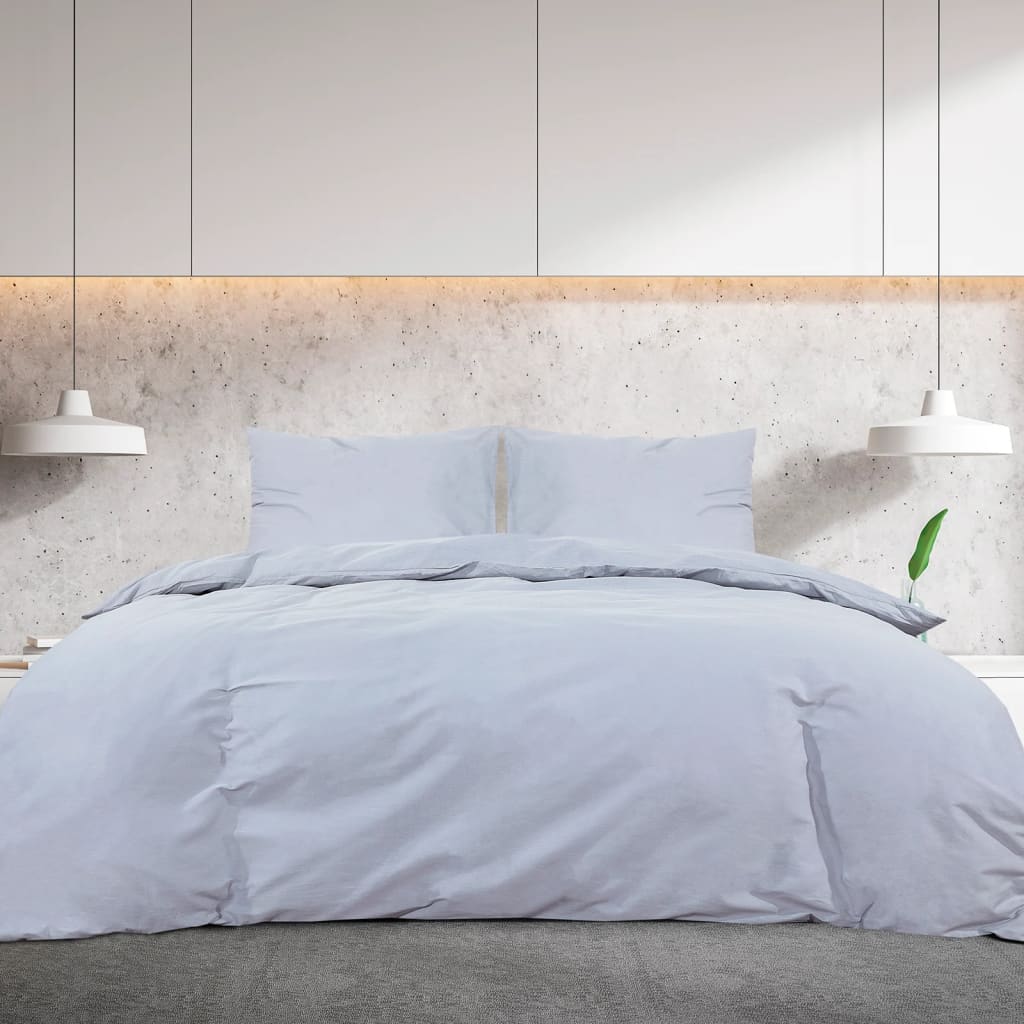 Vidaxl Duvet Richet Set Lightweight 155x220 cm Microfiber Grey
