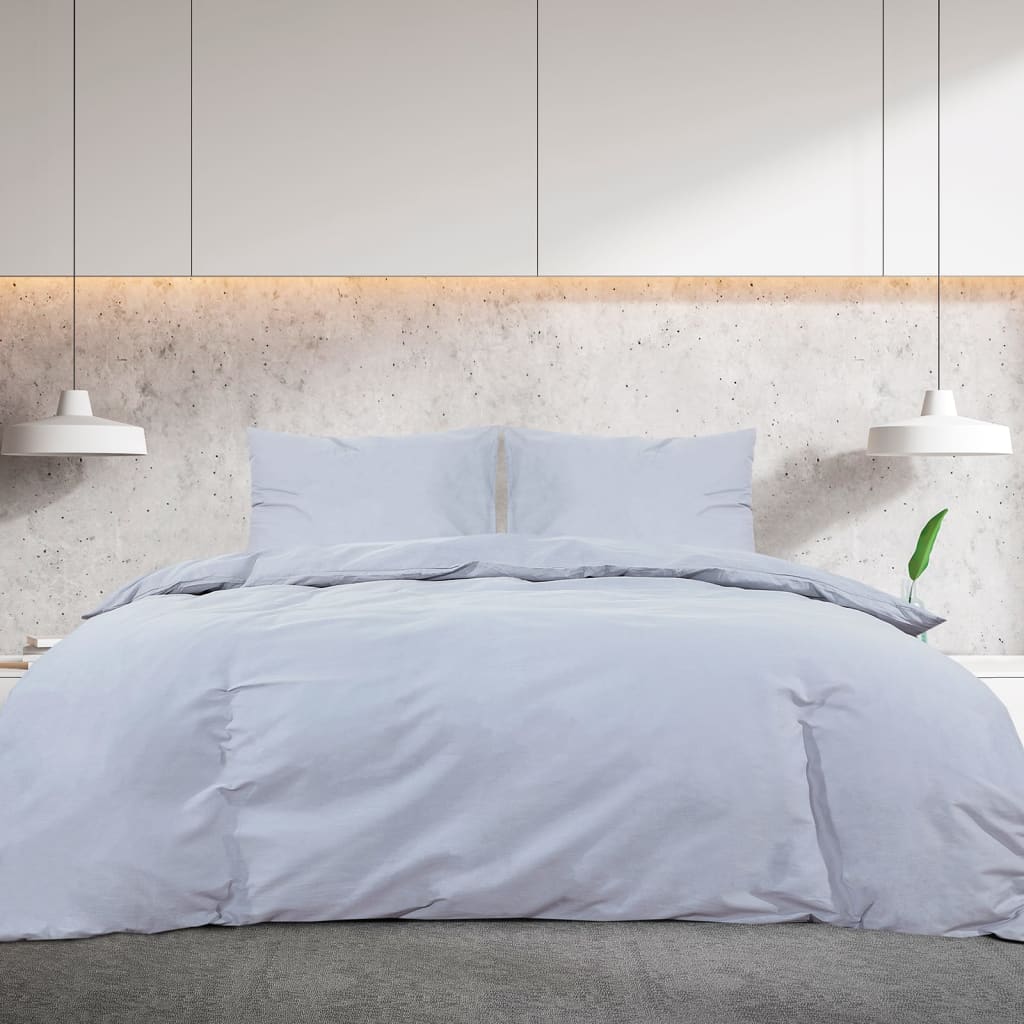 Vidaxl Duvet Richet Set Lightweight 260x220 cm Microfiber Grey