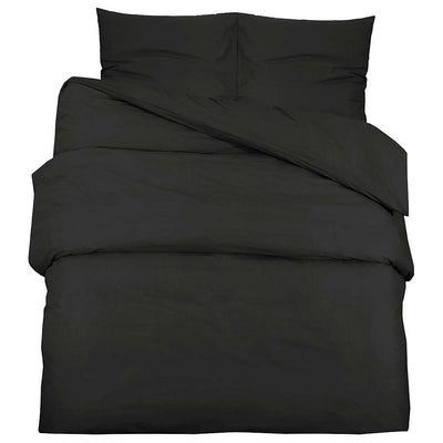 Vidaxl Duvet Racelay Set Lightweight 240x220 cm Microfiber Black