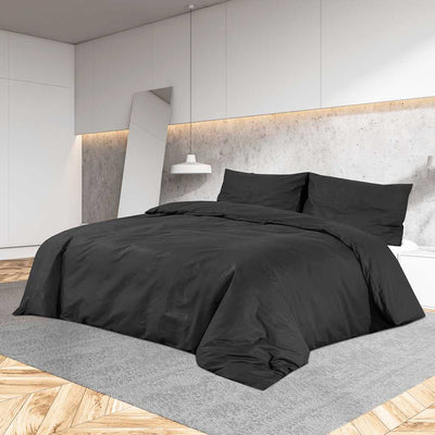 Vidaxl Duvet Racelay Set Lightweight 240x220 cm Microfiber Black