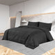 Vidaxl Duvet Racelay Set Lightweight 240x220 cm Microfiber Black