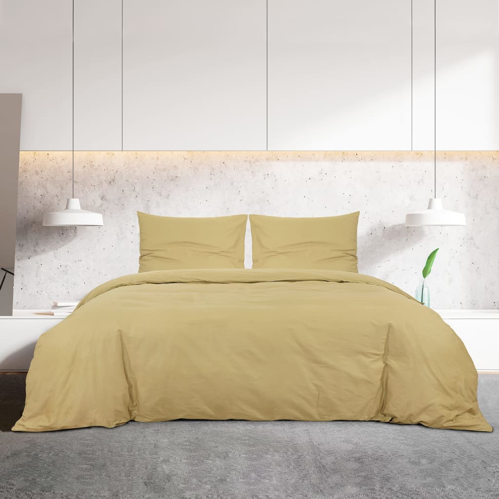 Vidaxl couetter la traverse ensemble léger 135x200 cm microfibre taupe