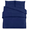 Vidaxx parure de couette 155x220 cm microfibre bleu marine