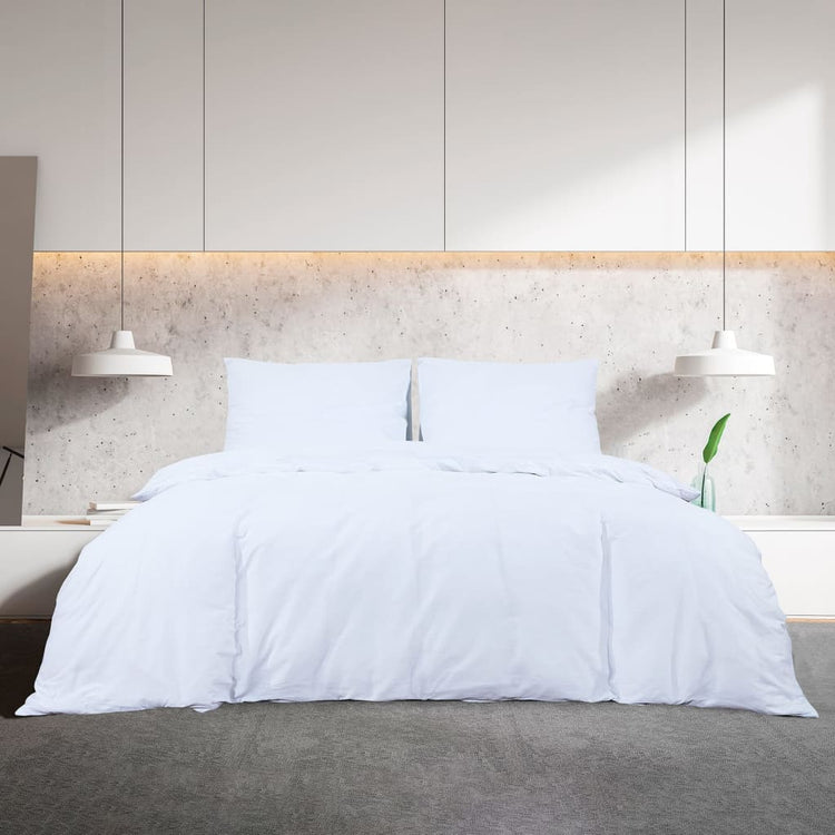 Vidaxl Duvet Racelay Set Lightweight 225x220 cm Microfiber White