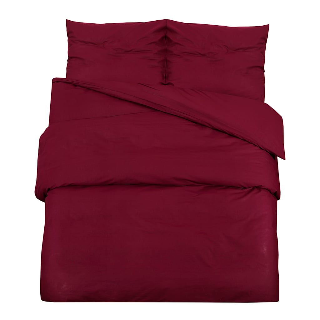 Vidaxx parure de couette légère 140x200 cm microfibre bordeaux
