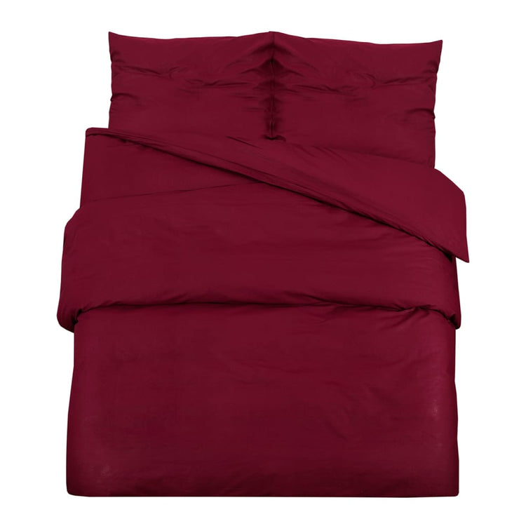 Vidaxl Duvet Racelay Set Lightweight 240x220 cm Micro -fiber Bordeaux