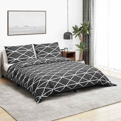 Ensemble de découverte de couette Vidaxl 140x200 cm Gray en coton