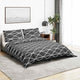 Ensemble de découverte de couette Vidaxl 140x200 cm Gray en coton