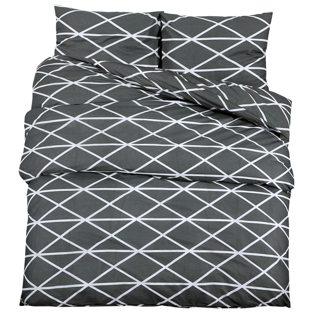 Vidaxx parure de couette 140x200 cm coton gris