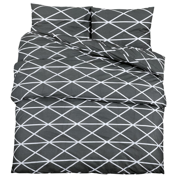 Vidaxx parure de couette 140x200 cm coton gris