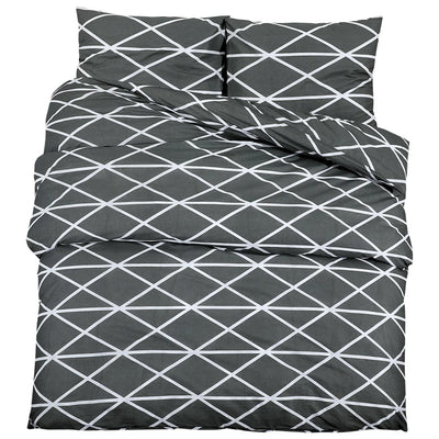 Ensemble de découverte de couette Vidaxl 220x240 cm Gray en coton