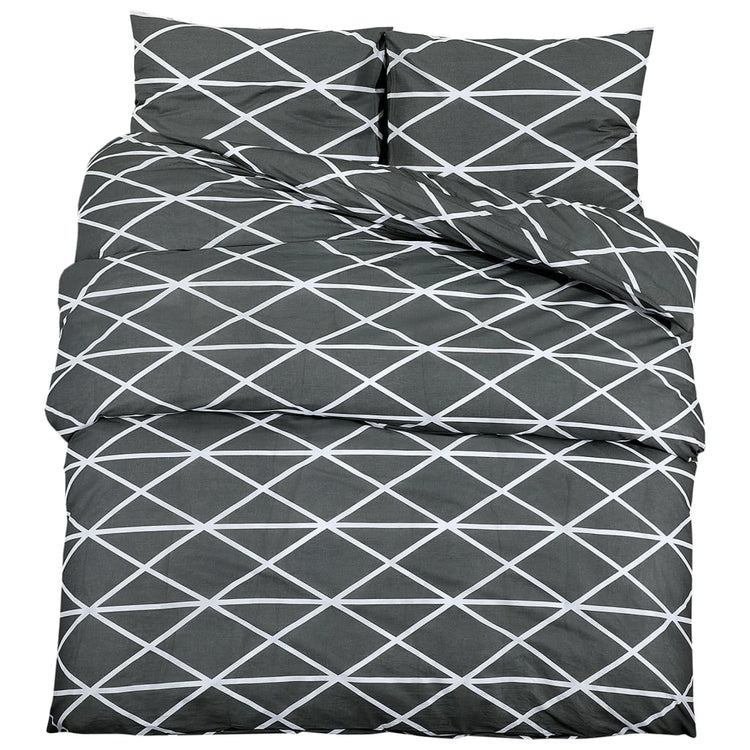Ensemble de découverte de couette Vidaxl 260x240 cm Coton Gray