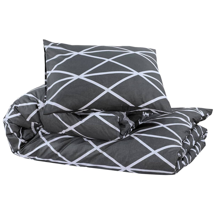 Ensemble de découverte de couette Vidaxl 260x240 cm Coton Gray
