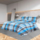 Vidaxx parure de couette 240x220 cm coton bleu et gris