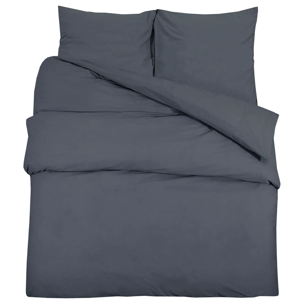 Vidaxx parure de couette 140x200 cm coton anthracite
