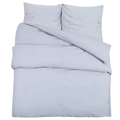 Ensemble de découverte de couette Vidaxl 140x200 cm Gray en coton