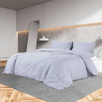 Ensemble de découverte de couette Vidaxl 140x200 cm Gray en coton