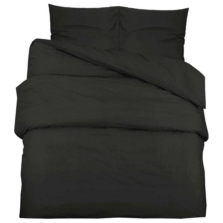 Ensemble de superposition de couette Vidaxl 135x200 cm Black