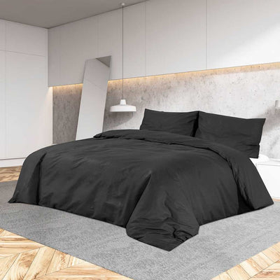 Ensemble de superposition de couette Vidaxl 135x200 cm Black