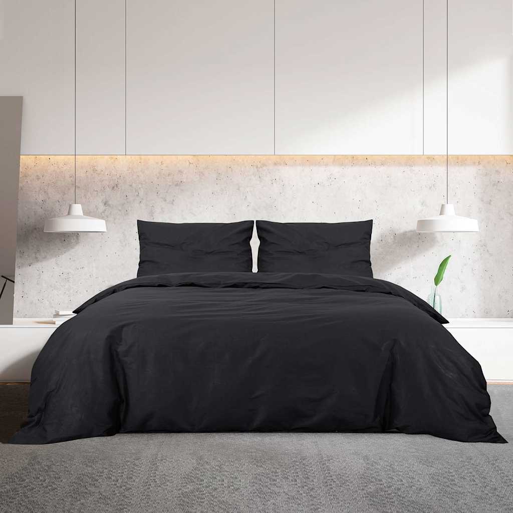 Ensemble de découverte de couette Vidaxl 200x220 cm Black