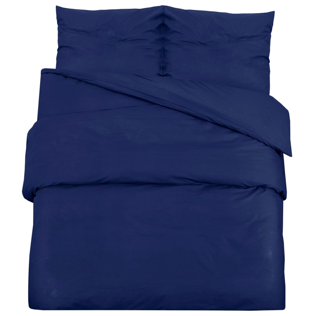 Vidaxx parure de couette 200x200 cm coton bleu marine