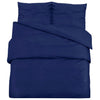 Vidaxx parure de couette 140x200 cm coton bleu marine
