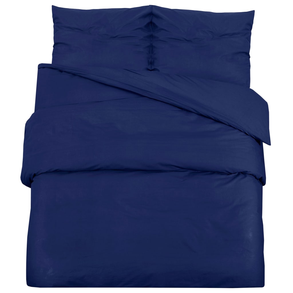 Vidaxx parure de couette 200x220 cm coton bleu marine