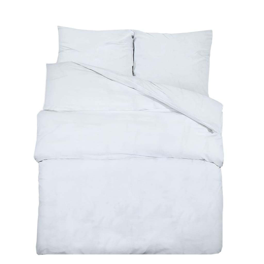 Ensemble de traverse de couette Vidaxl 135x200 cm Coton blanc
