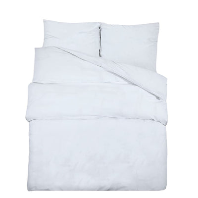 Ensemble de traverse de couette Vidaxl 135x200 cm Coton blanc