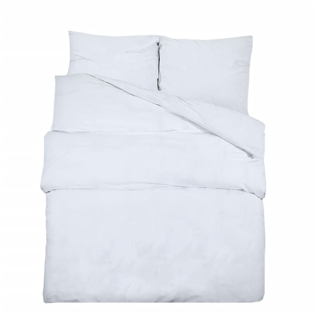 Ensemble de traverse de couette Vidaxl 225x220 cm Coton blanc