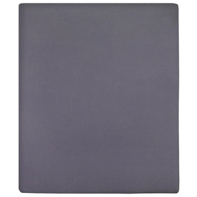 Vidaxl Fichets ajustés 2 ST Jersey 140x200 cm anthracite de coton -colored