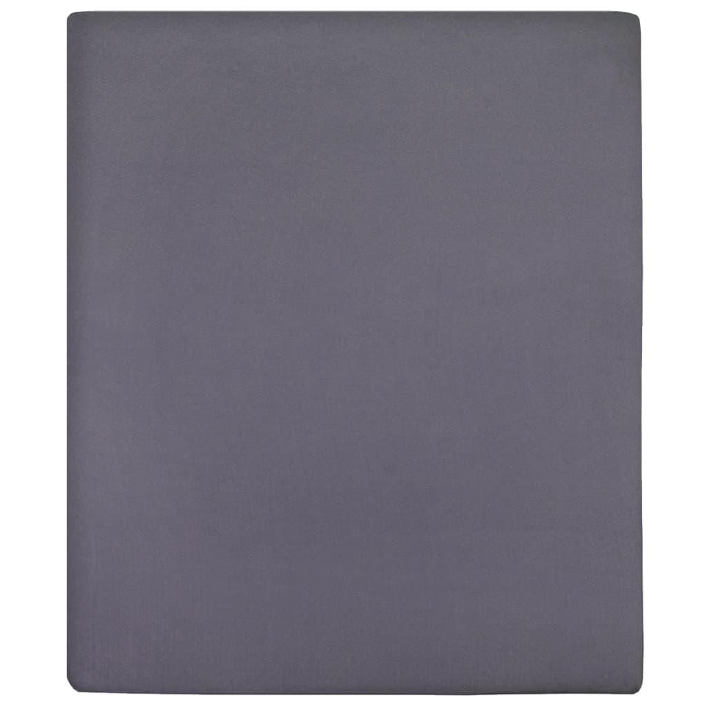 Vidaxl Fiches ajustées 2 ST Jersey 160x200 cm Coton Anthracite -Colored