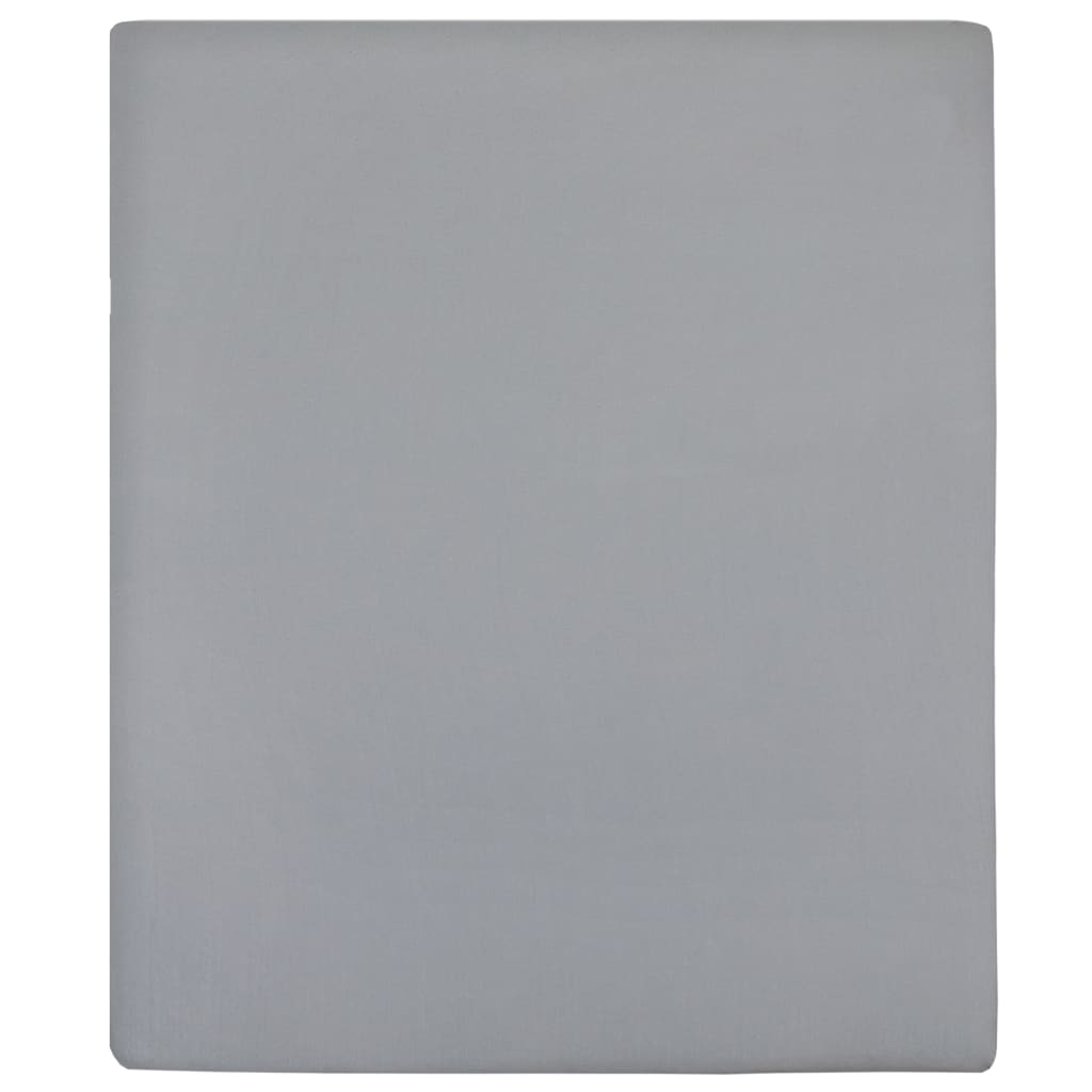 Vidaxl Maillot de feuille ajusté 160x200 cm Gris de coton