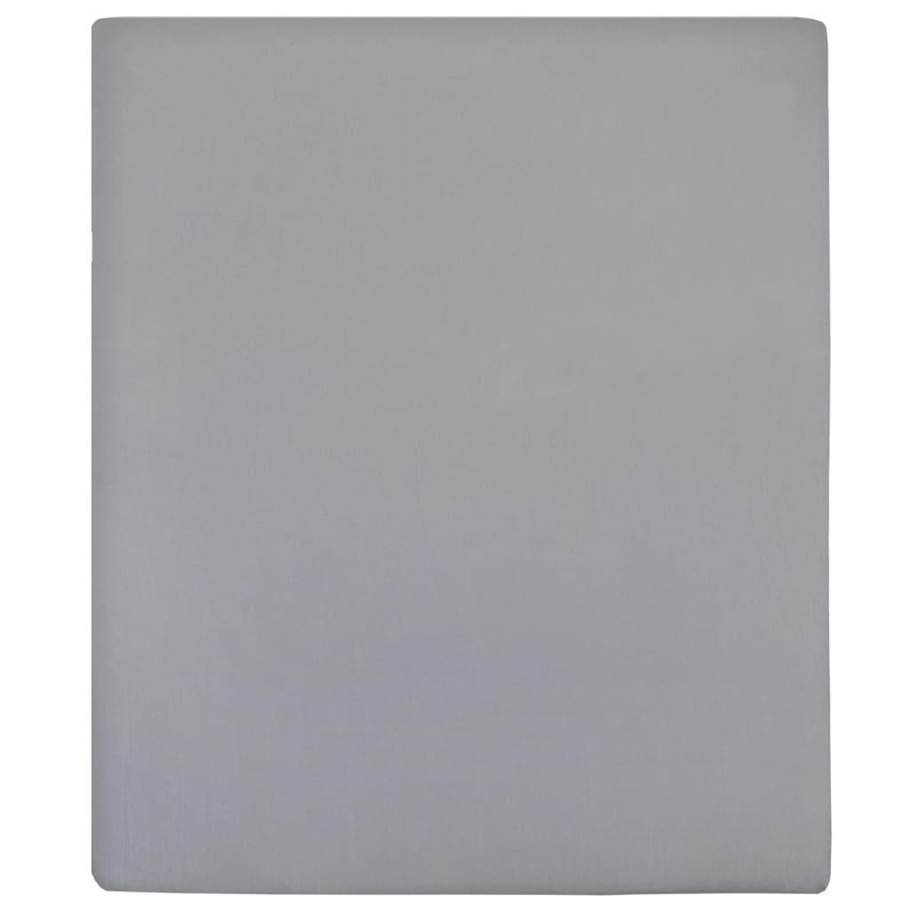 Vidaxl Fiches ajustées 2 ST Jersey 160x200 cm Coton Gray