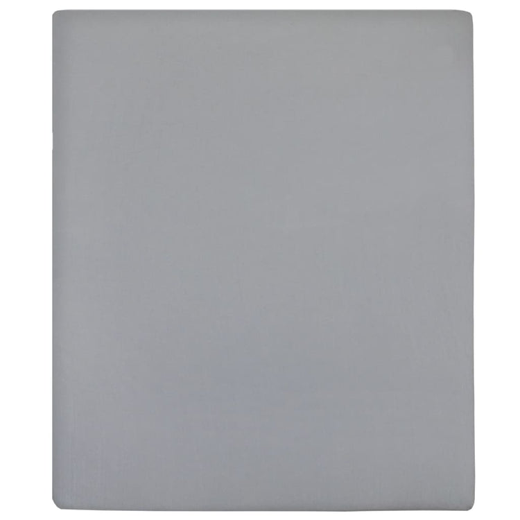 Vidaxl Fiches ajustées 2 ST Jersey 160x200 cm Coton Gray