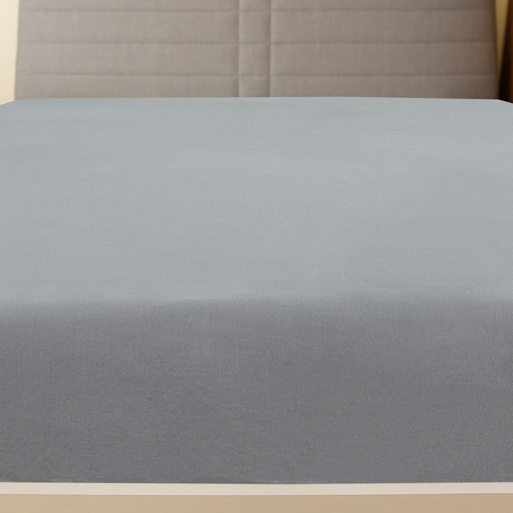 Vidaxl Fiches ajustées 2 ST Jersey 160x200 cm Coton Gray